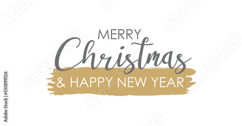 merry christmas and happy new year lettering  calligraphy  typography