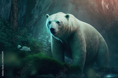Eisbär ohne Eis und bedroht von der Klimaerwärmung © Sebastiart