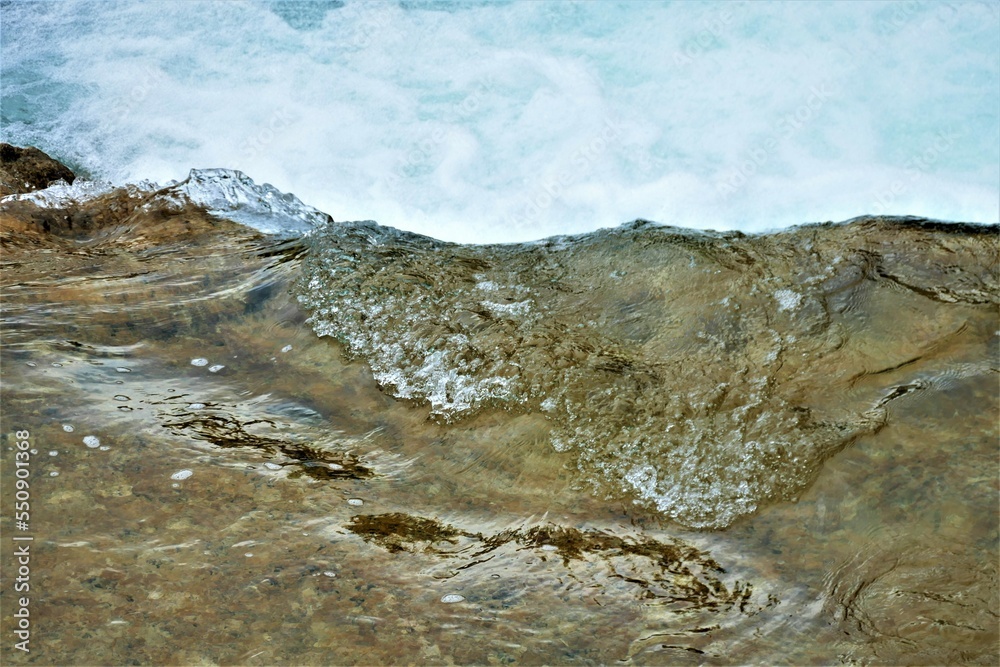 Fresh clean water from the river with stone Fresh clean water from the river with stone