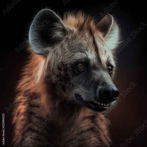 portrait of angry hyena