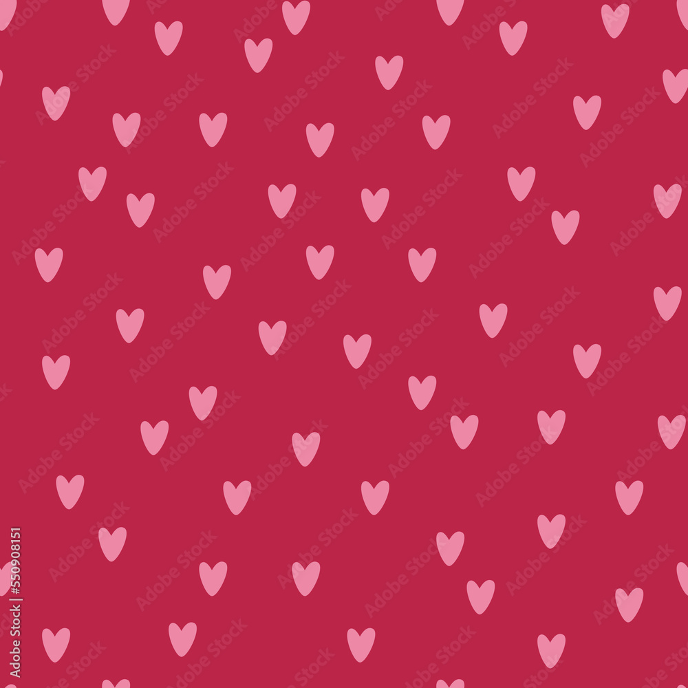 Seamless pattern of white hearts in color Viva Magenta Seamless pattern of white hearts in color Viva Magenta