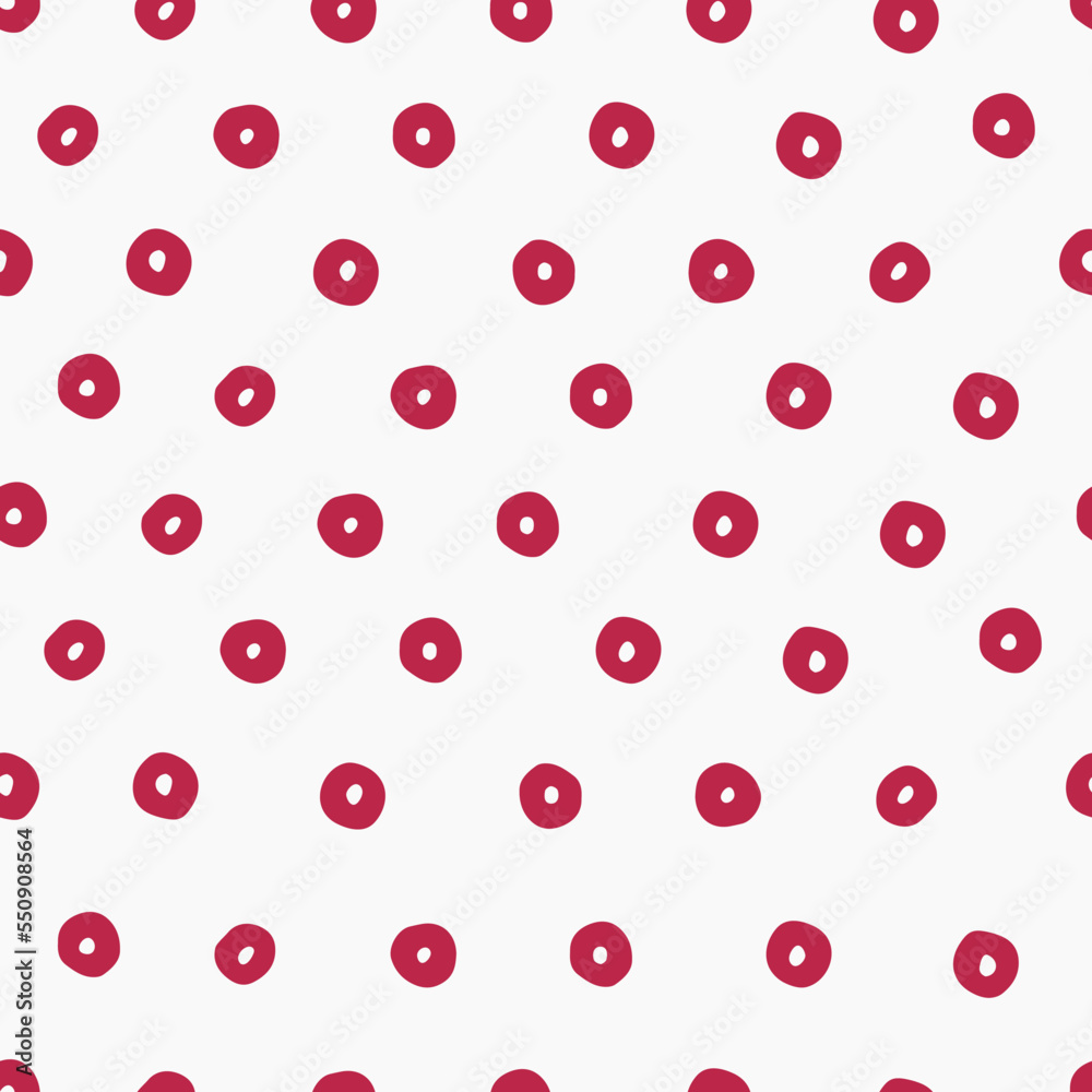 Seamless pattern. Hand drawn rings decorated with patterns in Color of The Year, Viva Magenta in Scandinavian style, holidays concept. For wrapping paper, other design projects Seamless pattern. Hand drawn rings decorated with patterns in Color of The Year, Viva Magenta in Scandinavian style, holidays concept. For wrapping paper, other design projects
