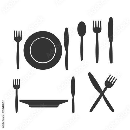 Dishes icon. Restraunt element set background vector ilustration.