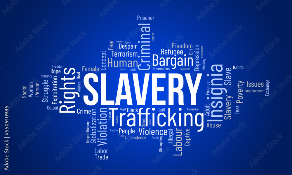 Photo &amp; Art Print Slavery word cloud background, Rana