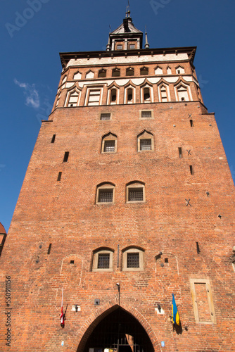 Gdansk, Poland, May 15, 2022: Historic Prison Tower and Executioner Chamber medieval fortifications in old town city center quarter photo