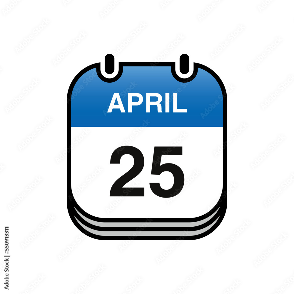 Calendar April Icon Vector Logo Template Calendar April Icon Vector Logo Template