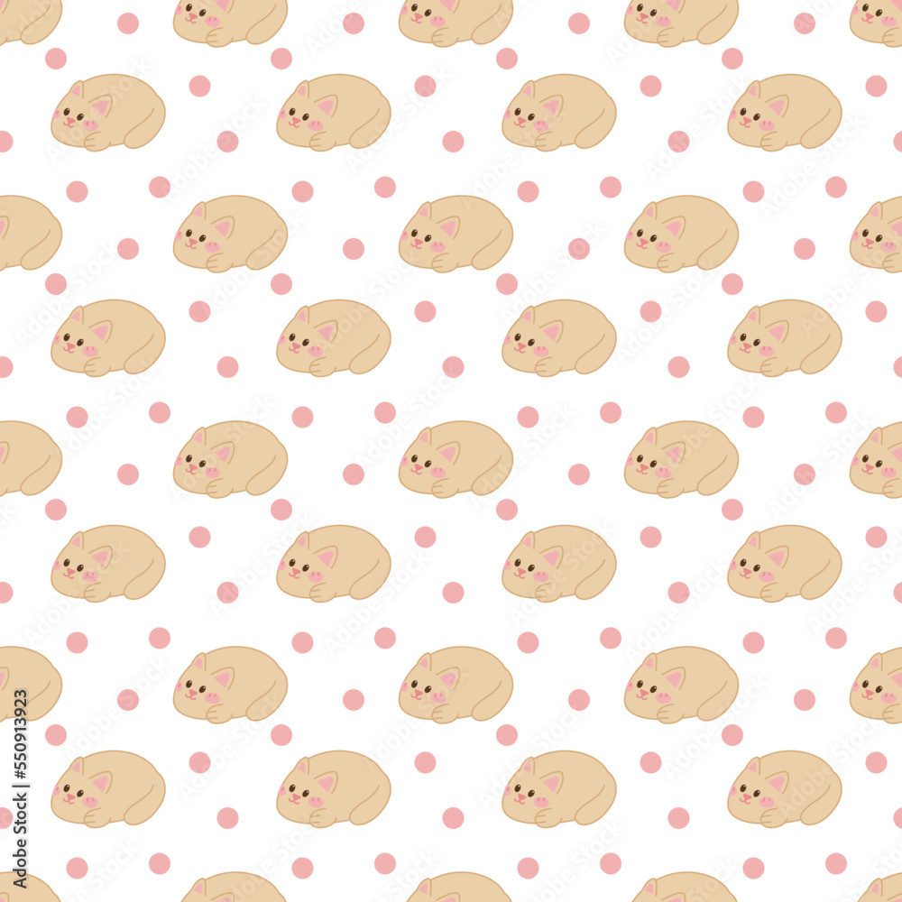 Manju pattern13. Cute Japanese pattiers in the form of a cat. Doodle color cartoon vector illustration. Manju pattern13. Cute Japanese pattiers in the form of a cat. Doodle color cartoon vector illustration.