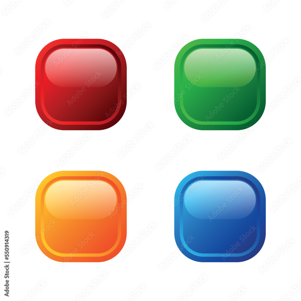 Blank Button Website Vector Template Blank Button Website Vector Template
