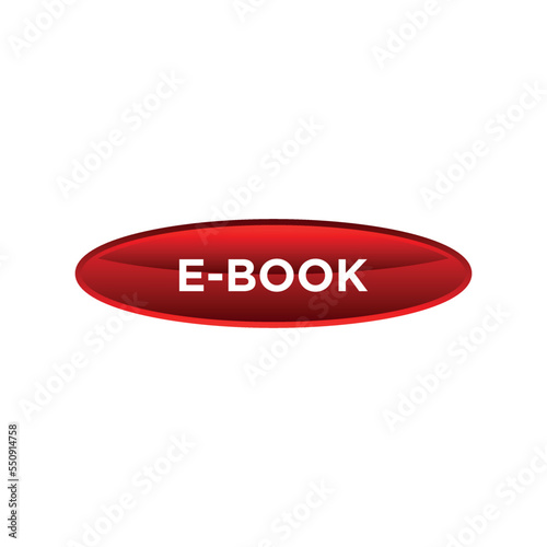 e-book button website vector template