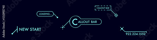 Digital callouts, titles frame text, HUD Templates, modern banners, presentation.