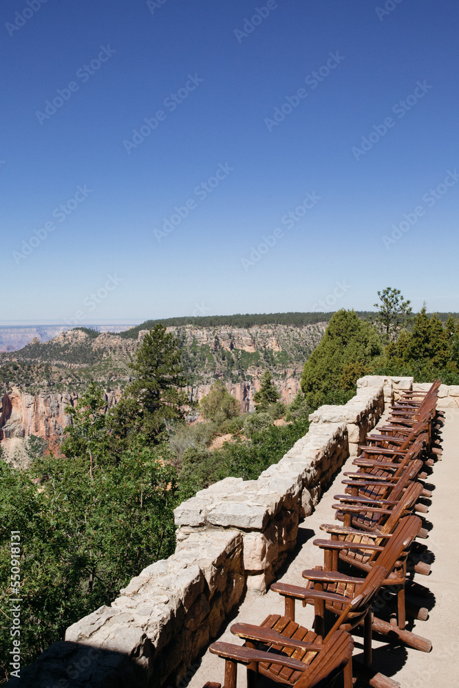 Scenery shot of mountains at the North Rim of the Grand Canyon