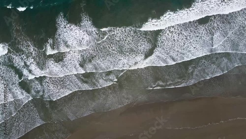 Vista aérea del océano pacifico, Manabí, ecuador photo