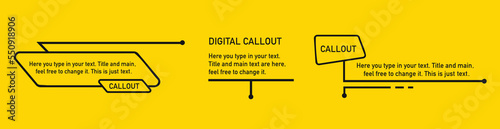 Callouts titles and frame in Sci- Fi style. Abstract hud.