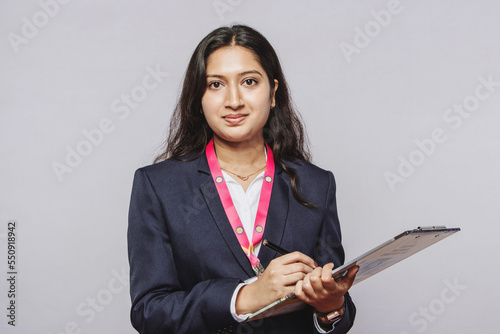 The Beautiful smiling business woman portrait. Smiling female re