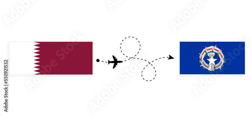 Flight and travel from Qatar to Northern Mariana Islands by passenger airplane Travel concept