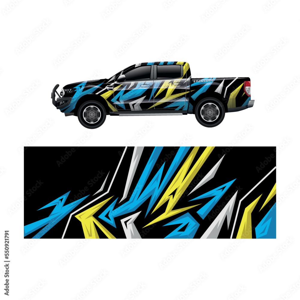Car decal wrap design vector Car decal wrap design vector
