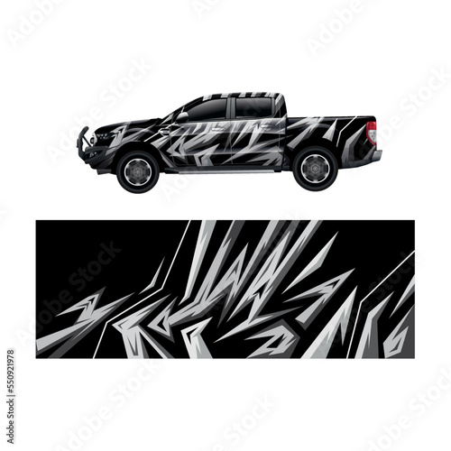 Car decal wrap design vector