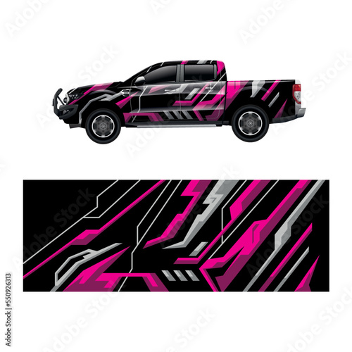 Car decal wrap design vector
