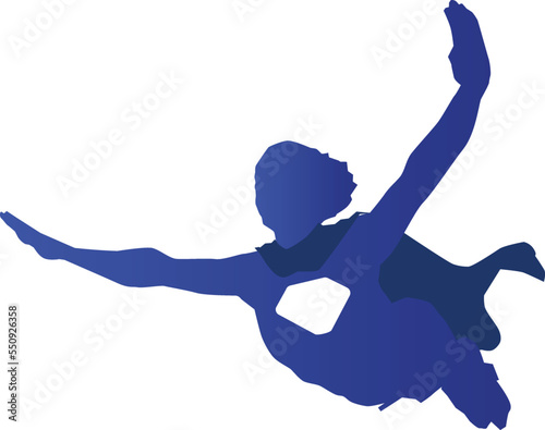 flying female superhero with cape vector illustration