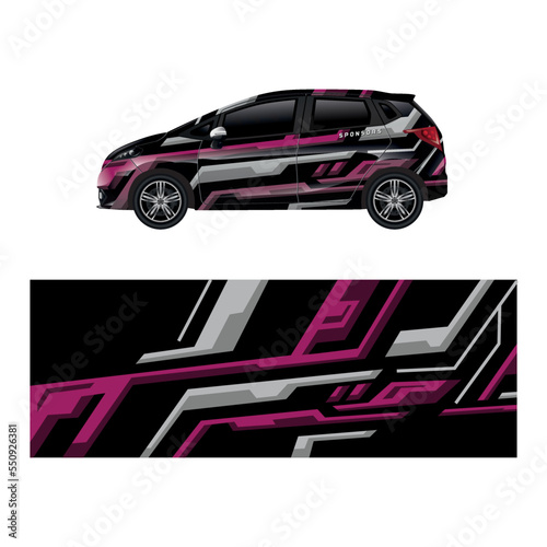 Car decal wrap design vector