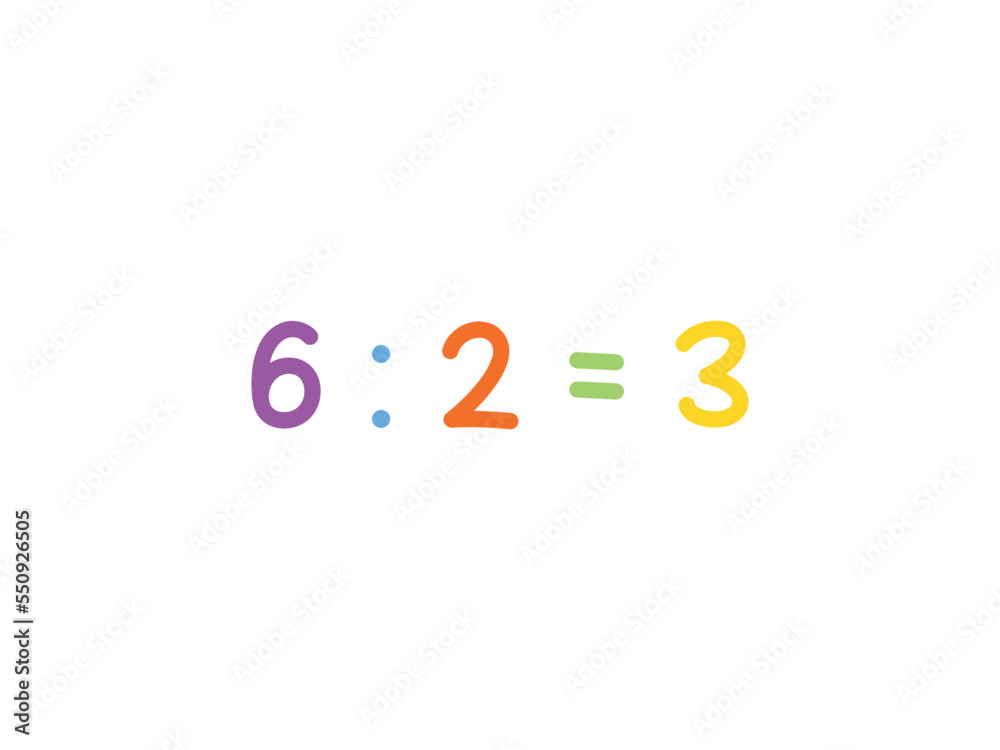 divided mathematics for children vector template divided mathematics for children vector template