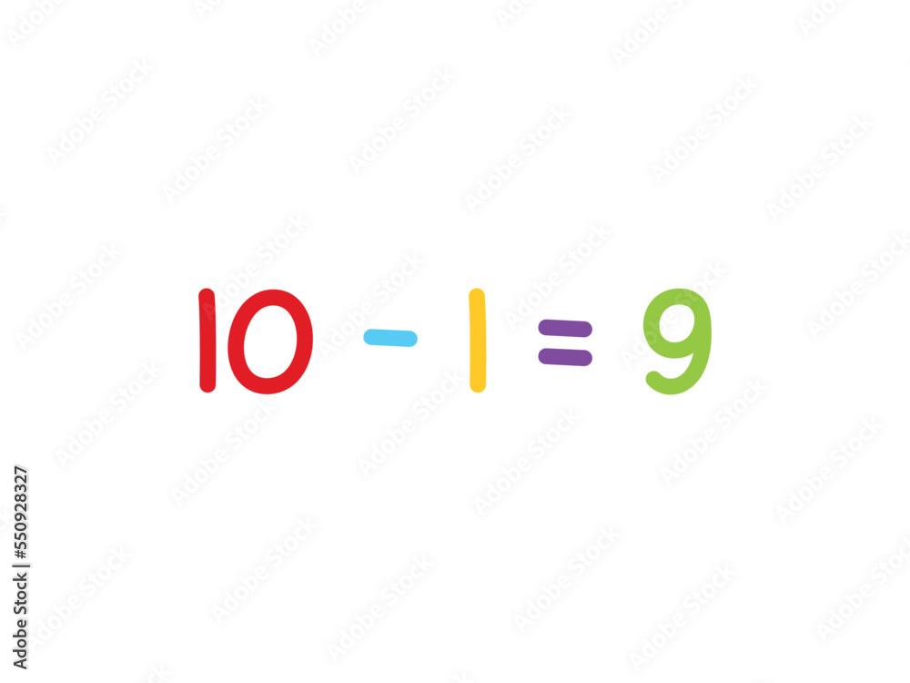 subtraction mathematics for children vector template subtraction mathematics for children vector template