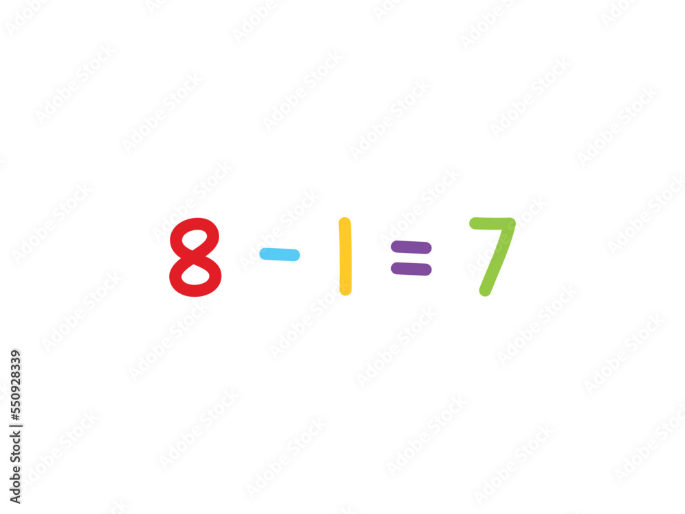 subtraction mathematics for children vector template subtraction mathematics for children vector template