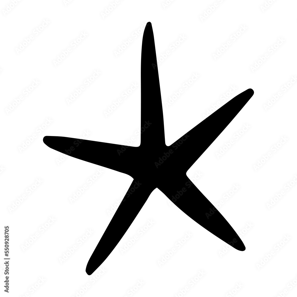 Fototapeta premium Black star illustration ornament design