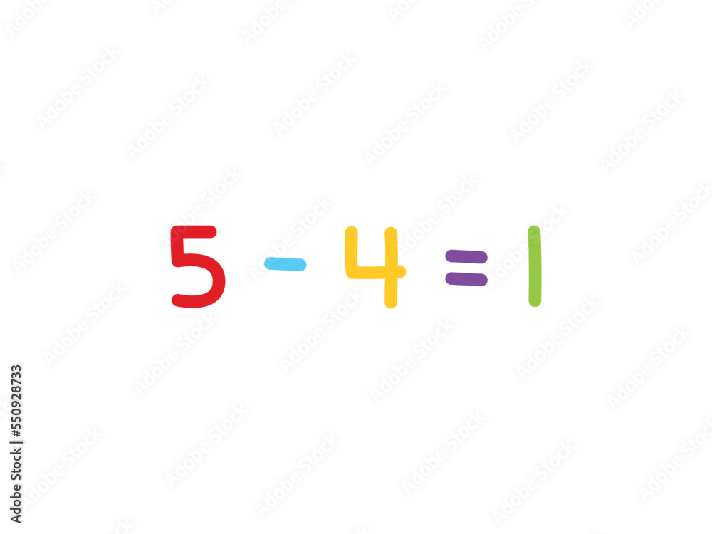 subtraction mathematics for children vector template subtraction mathematics for children vector template
