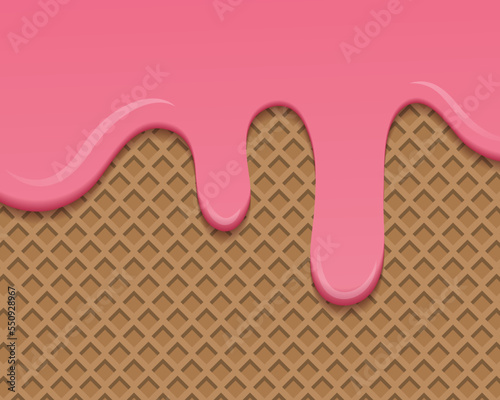 Melting Ice Cream background. Vector illustration eps 10