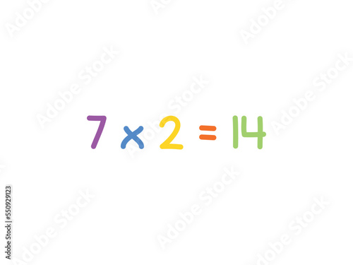 multiplication mathematics for children vector template