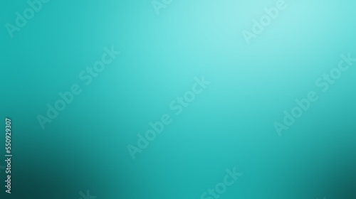 Turquoise background. Minimalist colored background. Turquoise gradient wall background. Abstract elegant design. Clean photo shot studio. Turquoise wall texture.