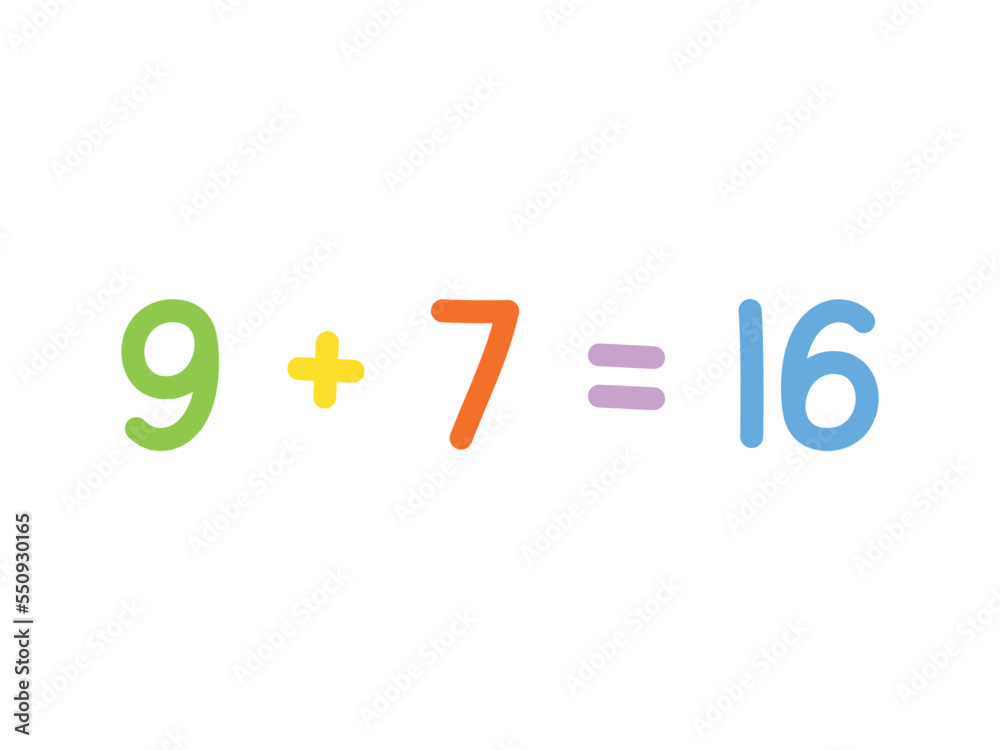 addition mathematics for children vector template addition mathematics for children vector template