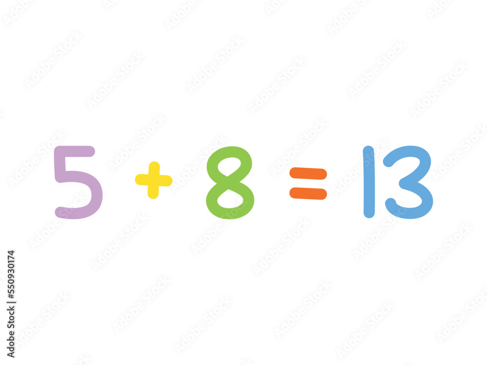 addition mathematics for children vector template addition mathematics for children vector template