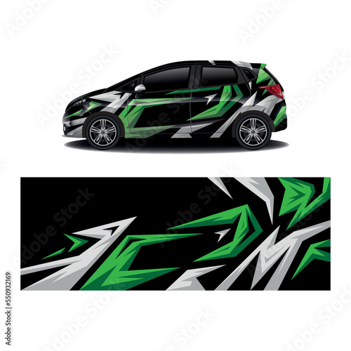 Car decal wrap design vector