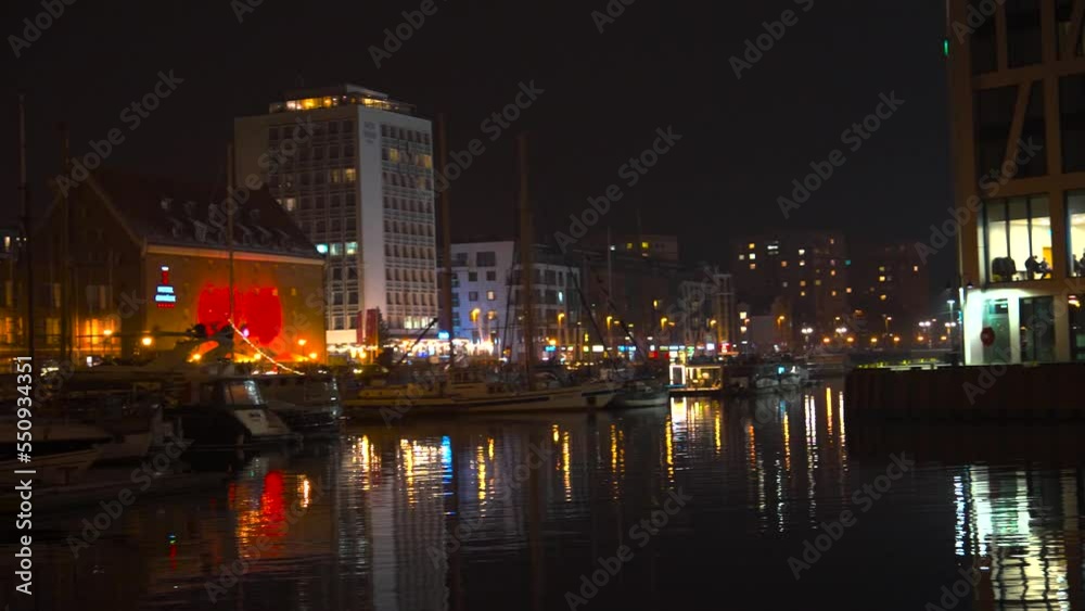 Evening view of Gdansk city panorama Old Town Evening view of Gdansk city panorama Old Town