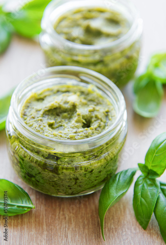 Green basil pesto