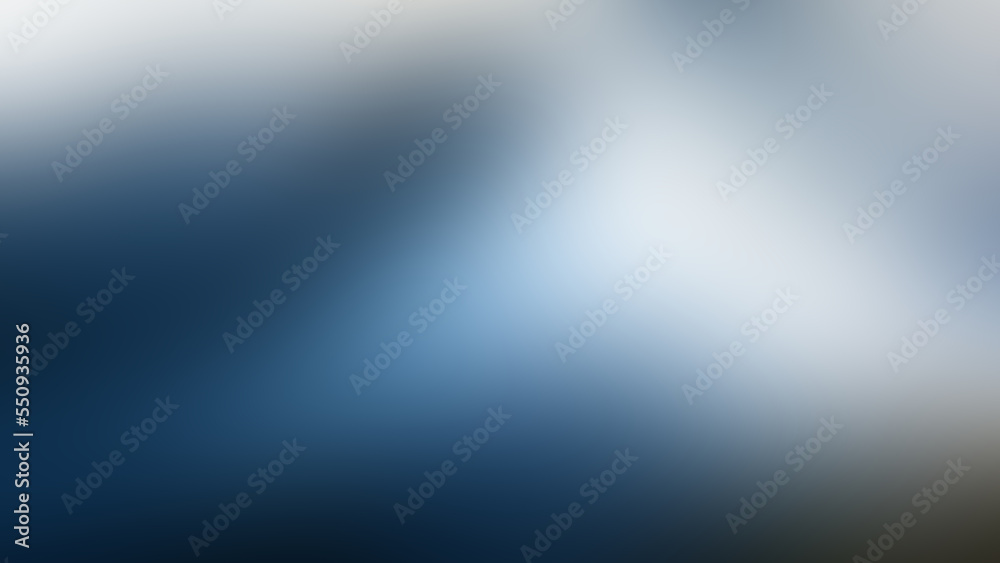 Blue and white abstract blurred background. Blurry dark wallpaper. Dark blue and white minimalist gradient background.
