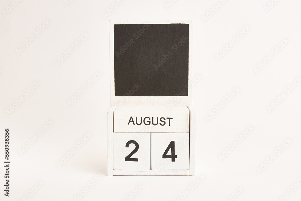 Calendar with the date August 24 and a place for designers. Illustration for an event of a certain date. Calendar with the date August 24 and a place for designers. Illustration for an event of a certain date.
