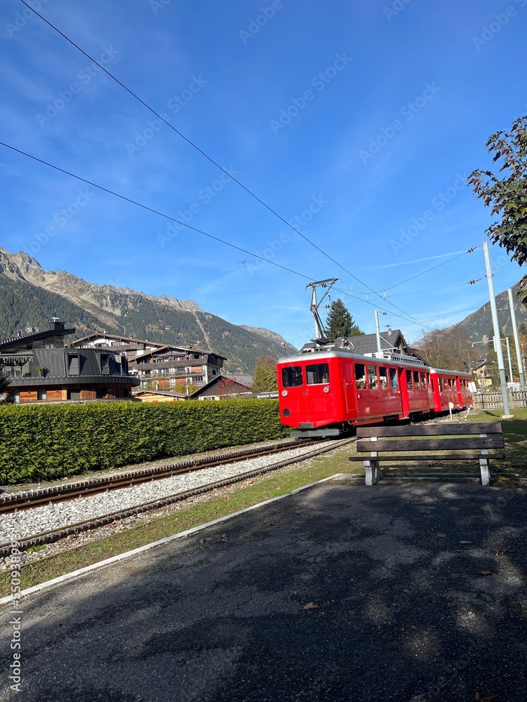 Naklejka premium train du montenvers