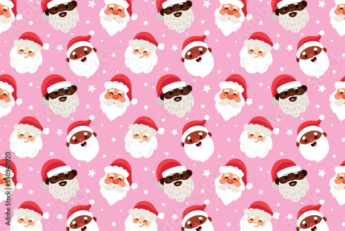 Christmas Diversity Santa Pattern