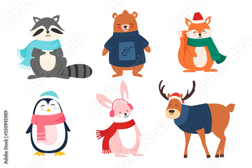 Winter And Christmas Animals Collection