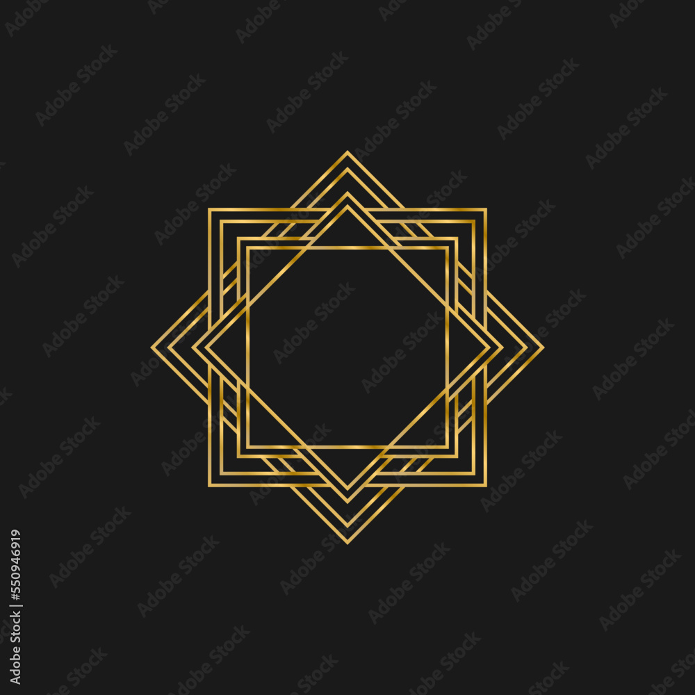 Art deco golden frames decorations, Golden art deco ornaments, retro geometric ornamental frame - classic luxurious gold frames, wedding invitation, celebration event Art deco golden frames decorations, Golden art deco ornaments, retro geometric ornamental frame - classic luxurious gold frames, wedding invitation, celebration event