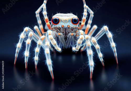 Fototapeta Cute jumping spider, wallpaper background.