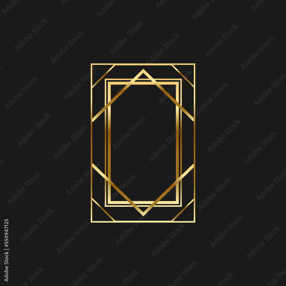 Art deco golden frames decorations, Golden art deco ornaments, retro geometric ornamental frame - classic luxurious gold frames, wedding invitation, celebration event Art deco golden frames decorations, Golden art deco ornaments, retro geometric ornamental frame - classic luxurious gold frames, wedding invitation, celebration event