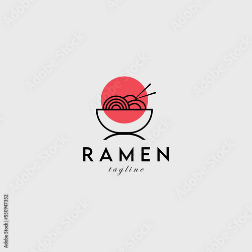 ramen logo vector illustration design