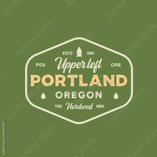 Vintage Badge Logo Design - Vector Stamp, old classic style illustration for apparel brand, restaurant, bistro, barber shop