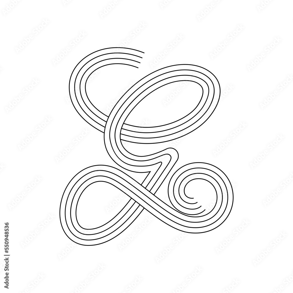 Obraz premium Letter G Logo Lettermark G Monogram - Typeface Type Emblem Character Trademark