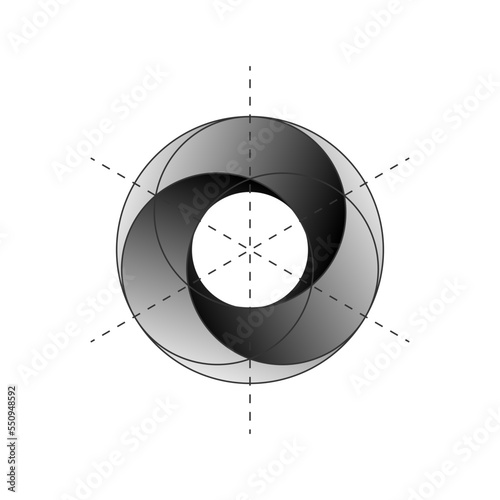 Vortex Spiral logo abstract circle shape - spiral motion twirl twist curve rotation spin whirlpool radial warp geometric shape for businesses - spinning circle