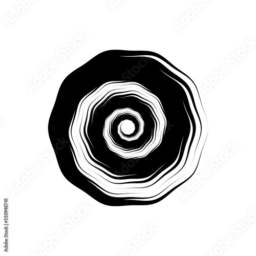 Vortex Spiral logo abstract circle shape - spiral motion twirl twist curve rotation spin whirlpool radial warp geometric shape for businesses - spinning circle